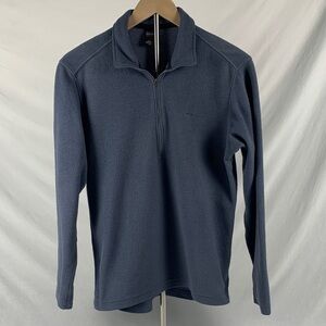 Patagonia Men's Capilene Mid-weight Zip Neck Blue/Grey Sweater Size S